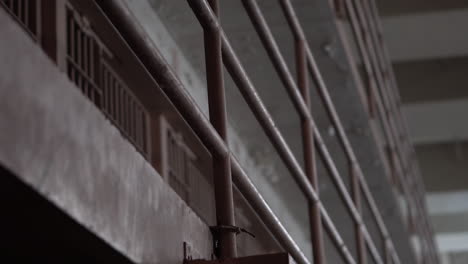alcatraz prison metal bars, fence and jail cells, close up, california usa