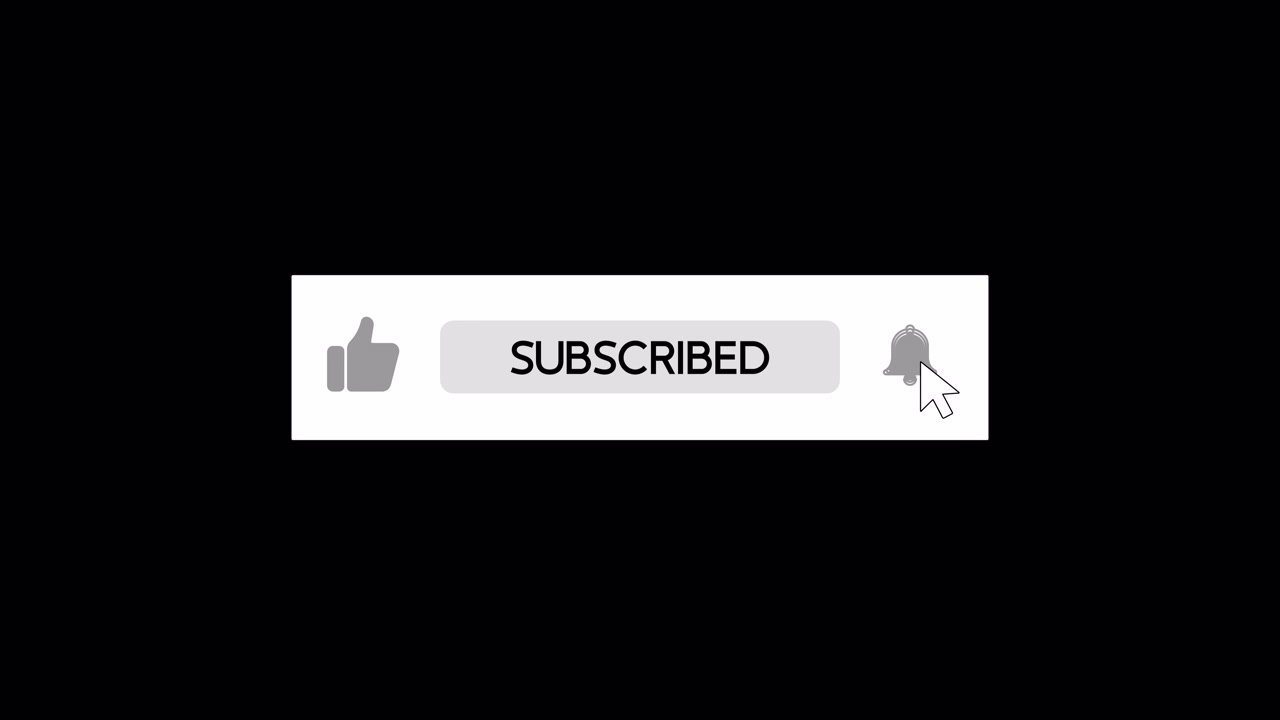 Animated Social Media Subscribe Button with Like and Notification Bell