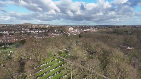 chingford mount cemetery east london drone,aerial