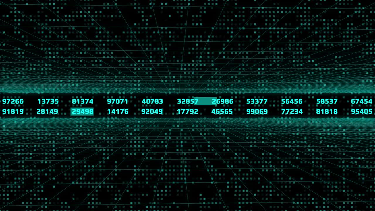 Digital Number Technology 4K Motion Computing Running Developer Program Code Motion Background.