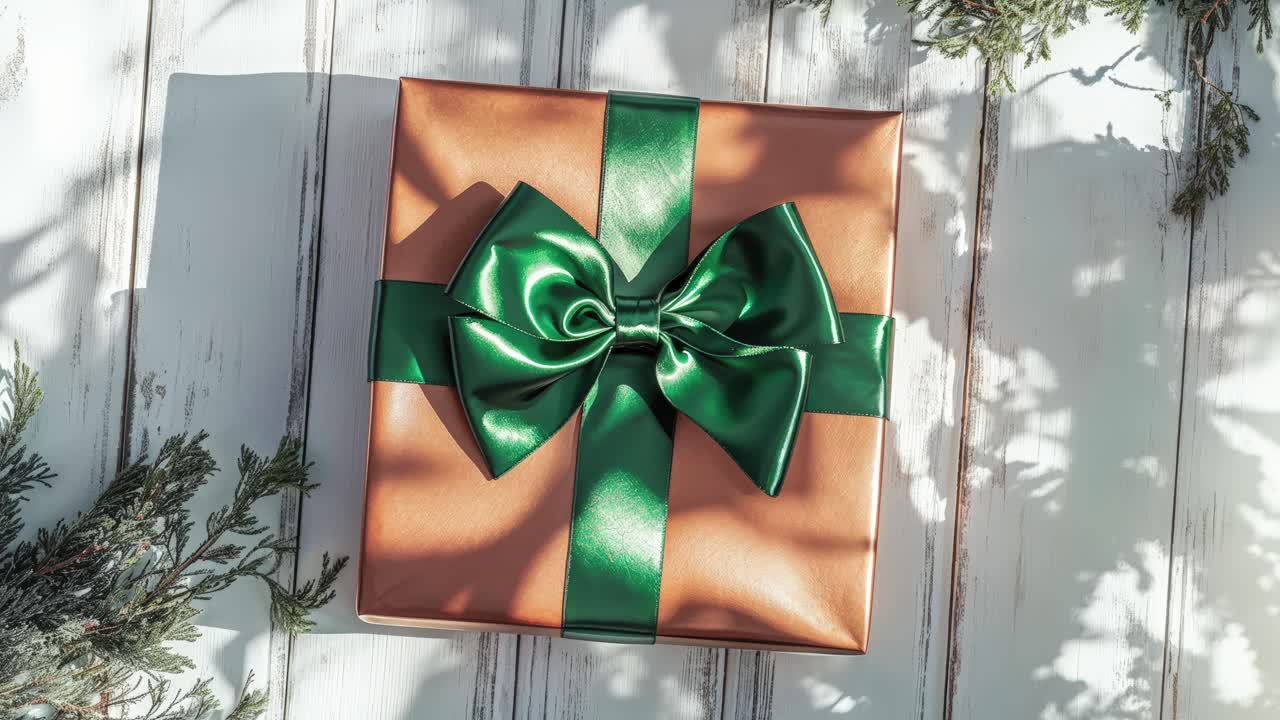 Closeup of a Christmas Gift