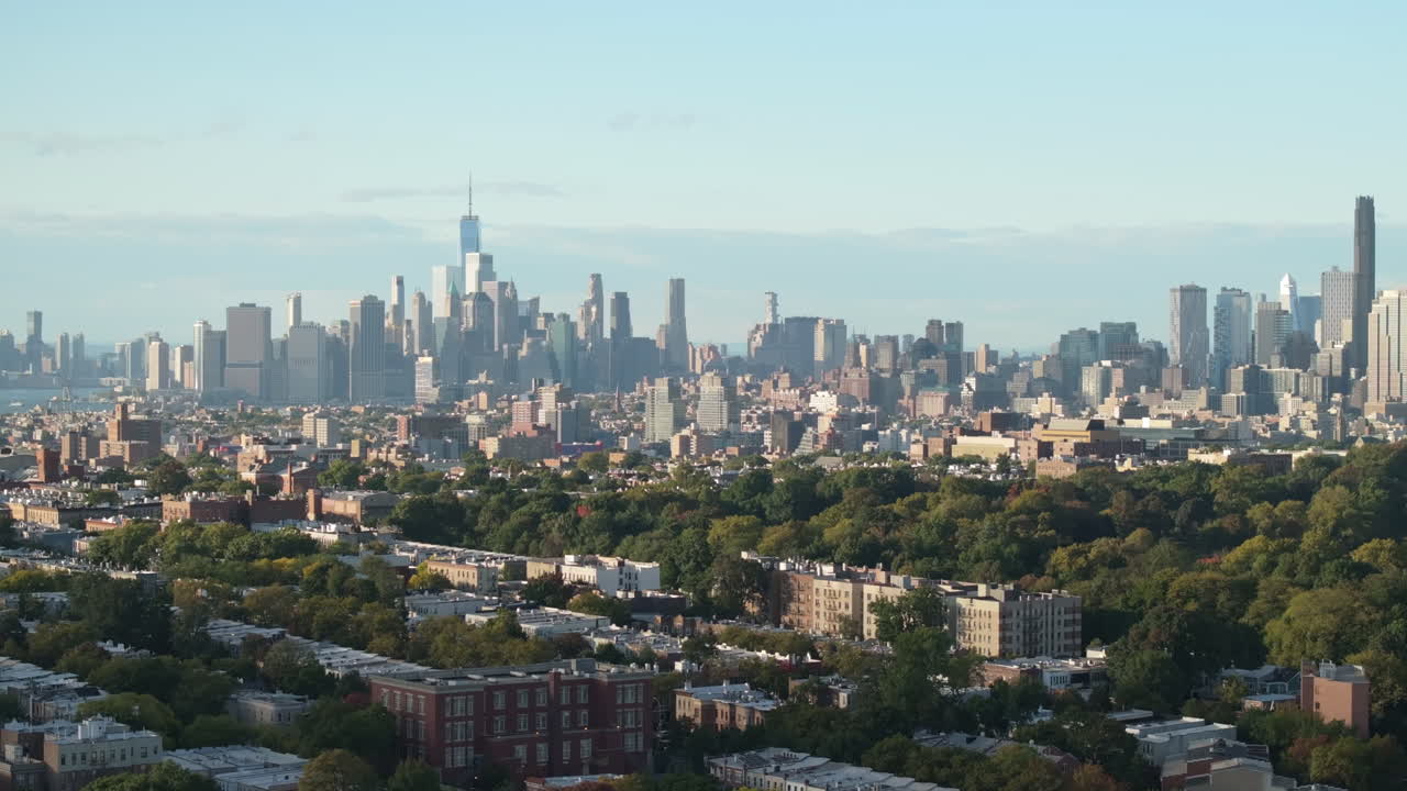 뉴욕시의 스카이라인 조감도