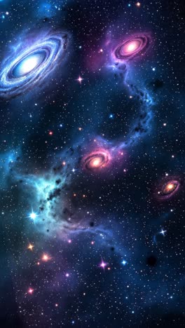 impresionante formación de galaxias en el espacio profundo