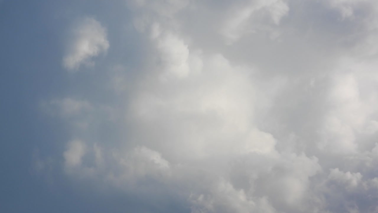 Clouds are flowing in the sky, time lapse view