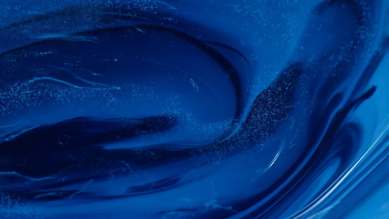 Abstract Blue Fluid Swirls with Dynamic Texture