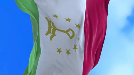 seamless loop of tajikistan flag.