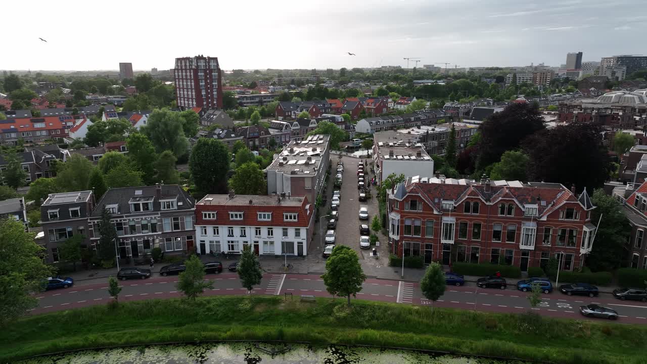 Aerial View of a European Cityscape