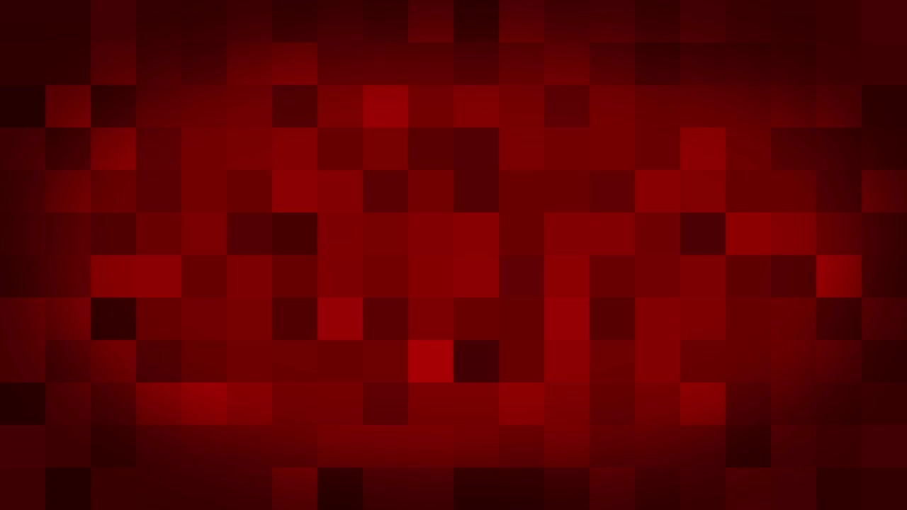 fondo abstracto de movimiento rojo píxeles coloridos parpadeando y cambiando. fondo de animación brillando de azulejos de mosaico.