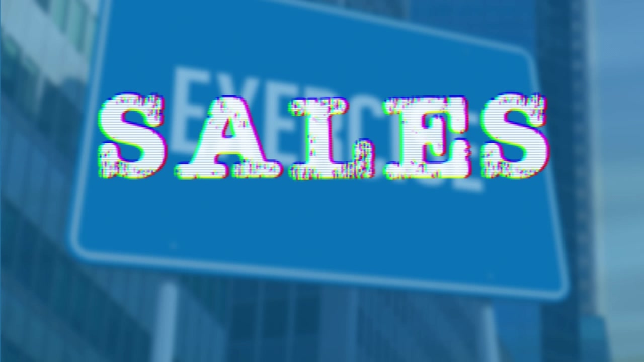 Animation af salgstekst over træningstekst