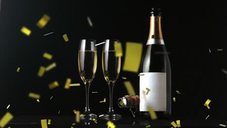 corcho de una botella de champán disparando hacia arriba