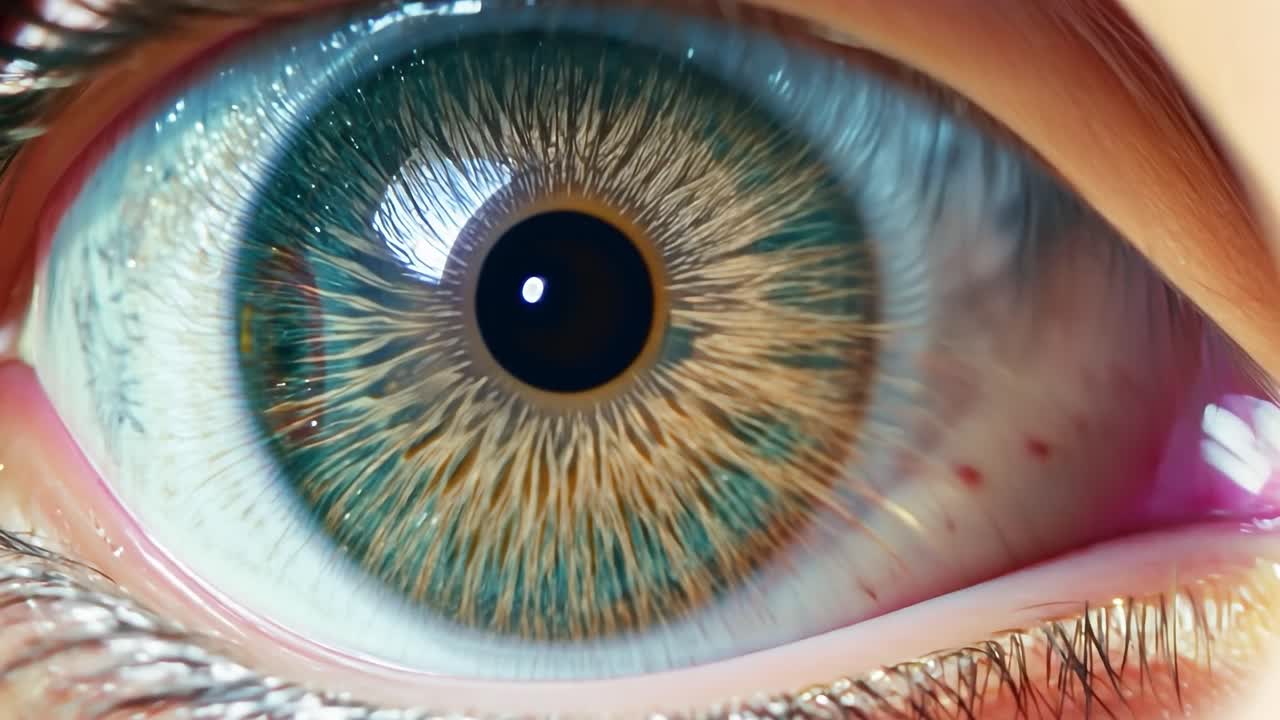 인간 눈의 클로즈업 매크로