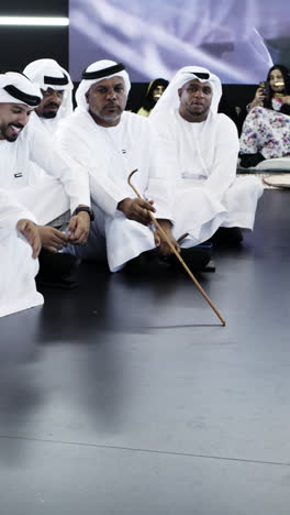 emirati men in traditional attire at a gathering