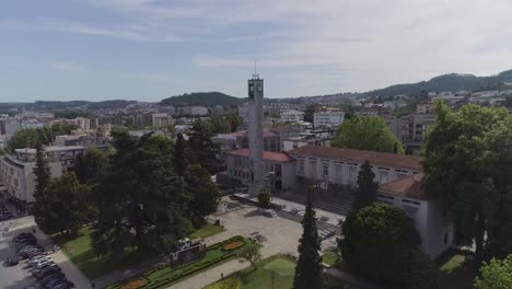 vila nova de famalicão, city center, drone shot 4k, north of portugal, famalicão