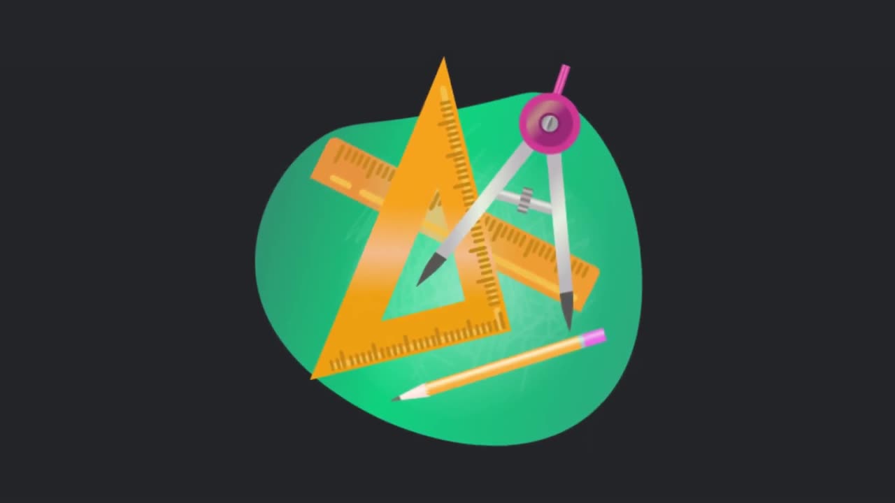 paquete escolar 4 opciones texto y iconos de artículos escolares contra un fondo negro