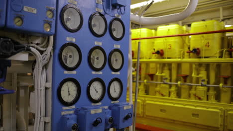 boat interior with control panel instruments 1