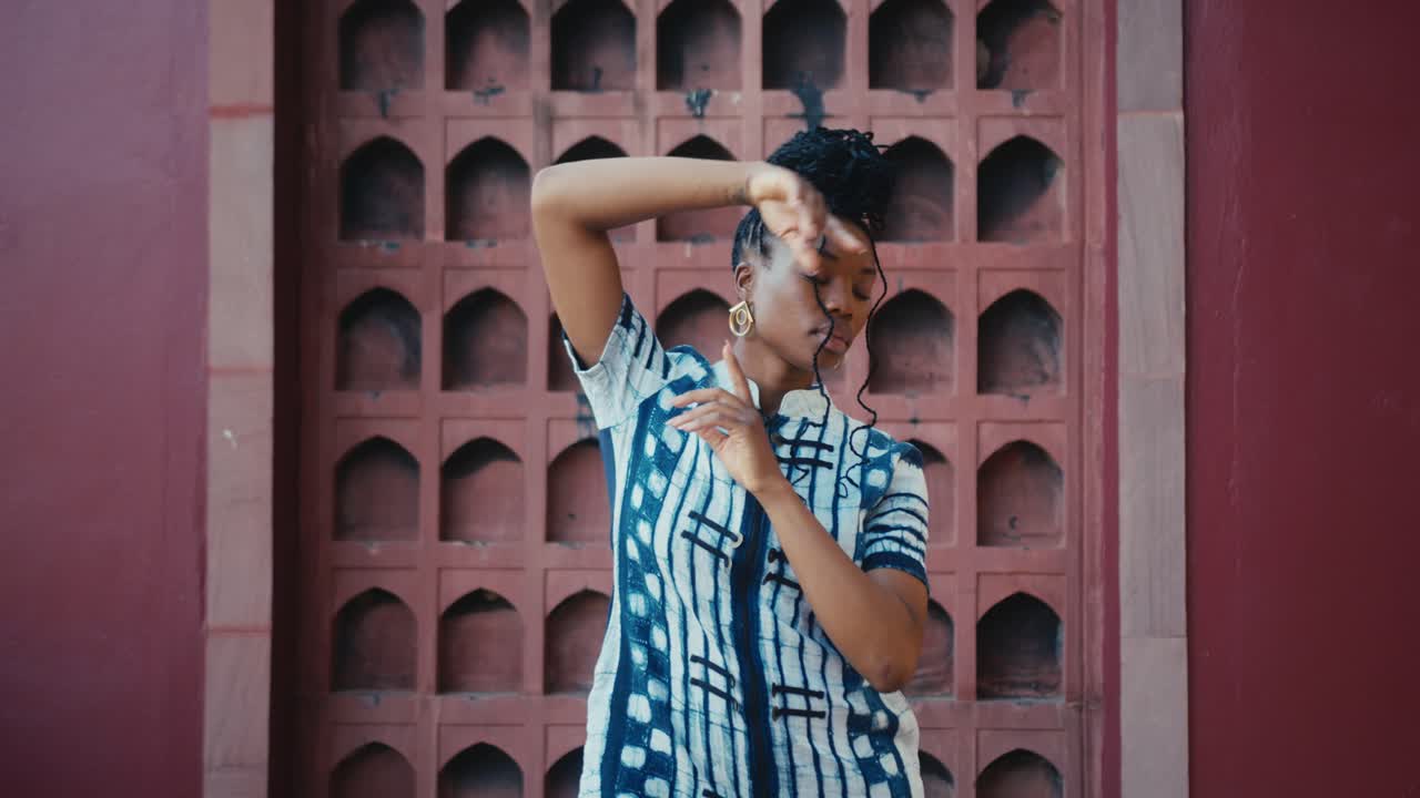 Stylish African Woman in Traditional Dress