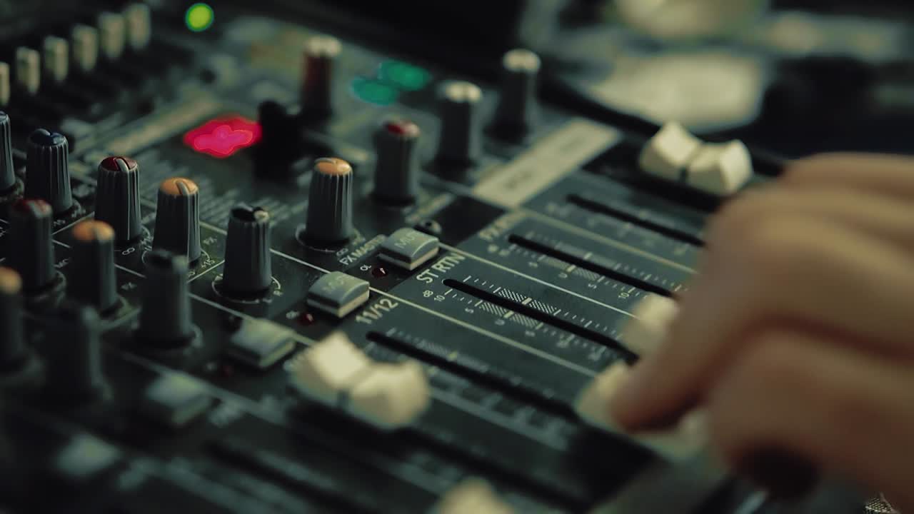 dj trabaja en el teclado de dj 1