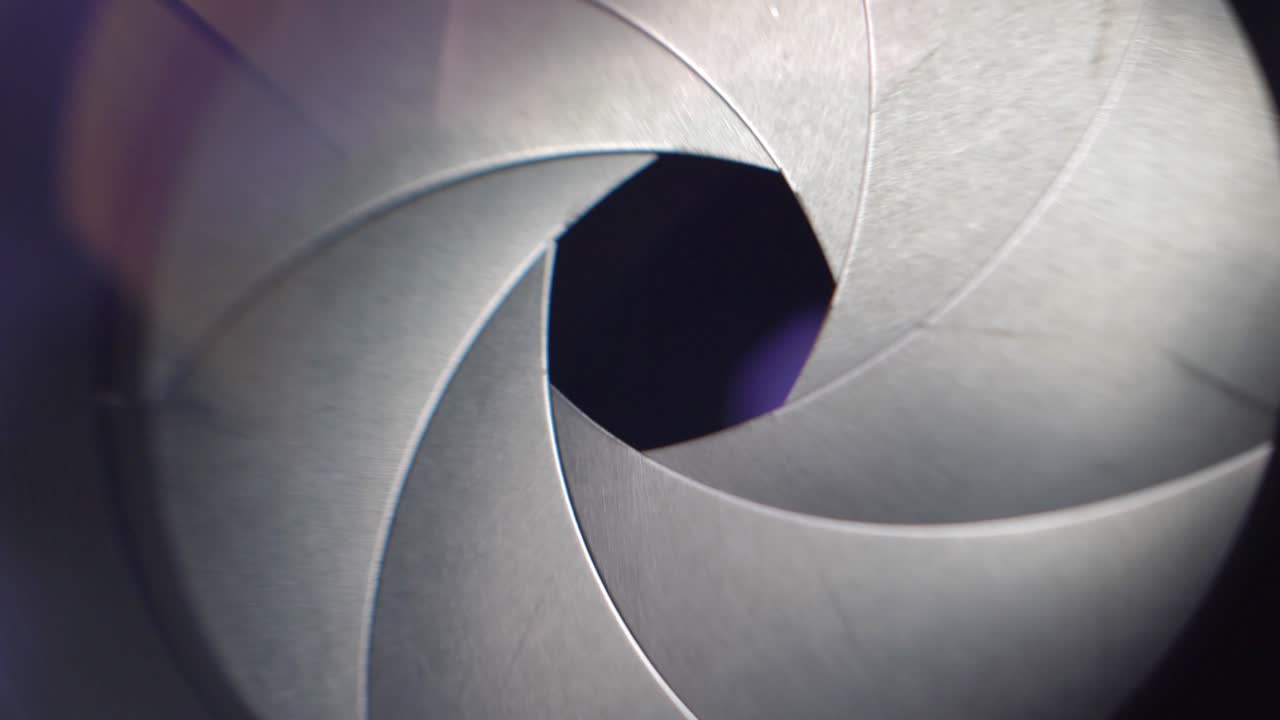 카메라 렌즈 개구리, 디아프라그마, 아이리스, 사진 찍을 때 열고 닫는 것.