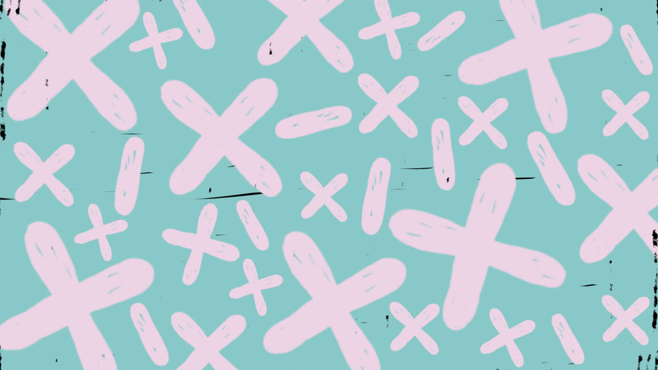 Abstract Grunge Animation with Moving X Shapes and Vertical Lines