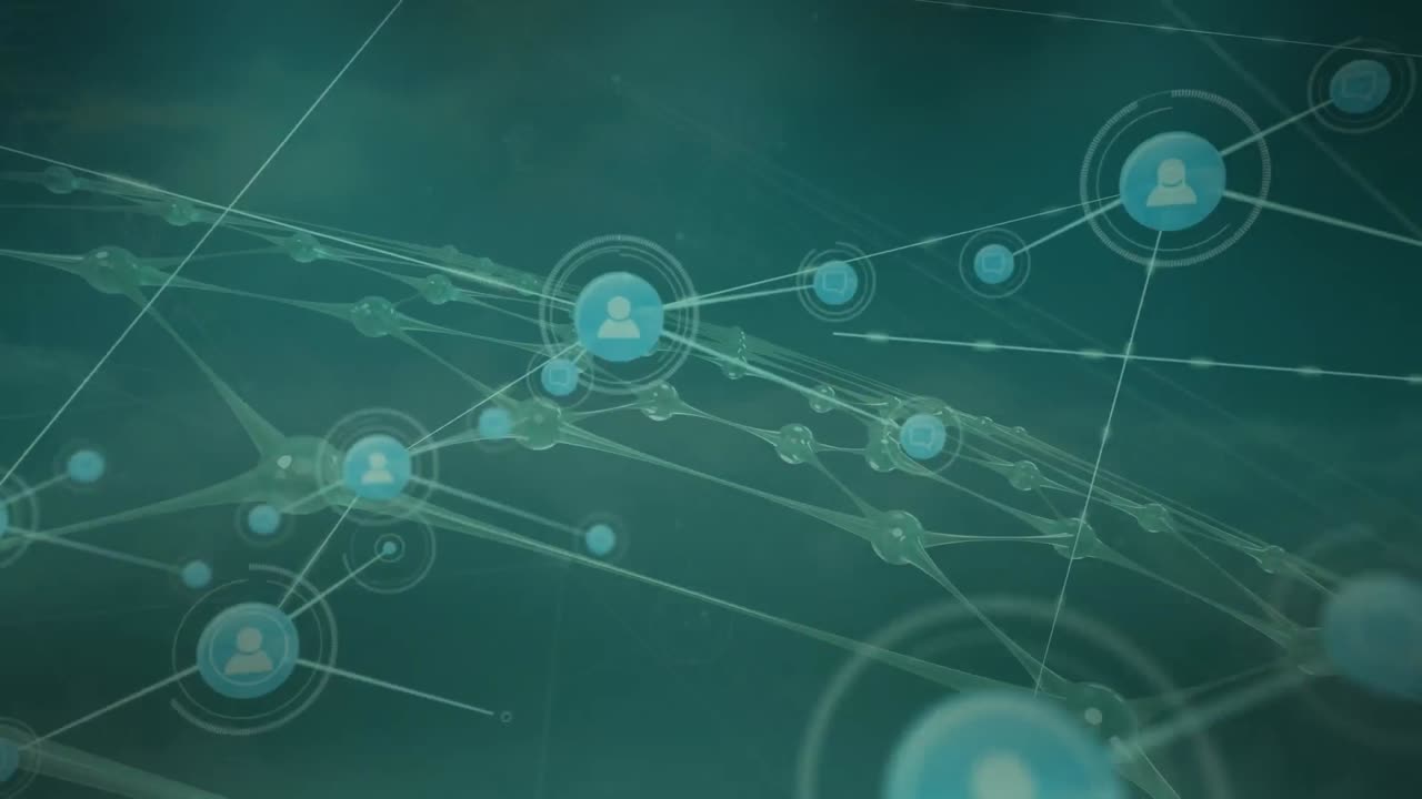 animación de formas a través de una red de conexiones