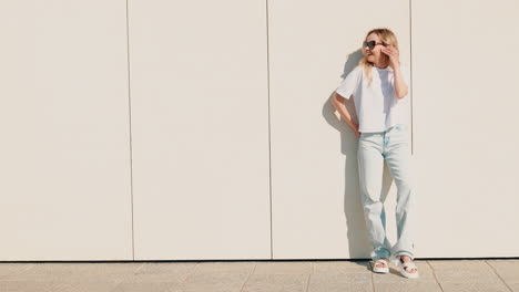 stylish woman in summer outfit