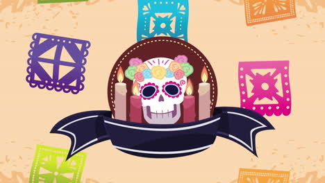 day of the dead sugar skull decoration