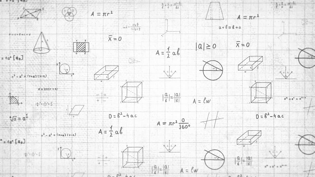 Handwritten Math Equations Background