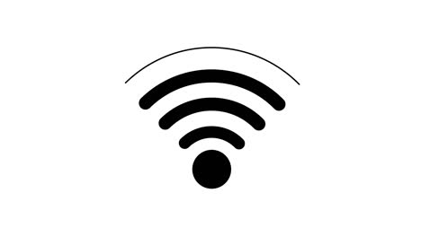 icon connection to wifi point with a changing level of signal