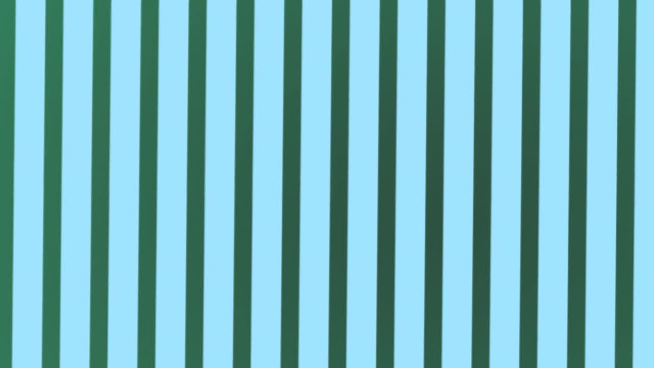 animación digital de rayas verdes que giran sobre un fondo azul