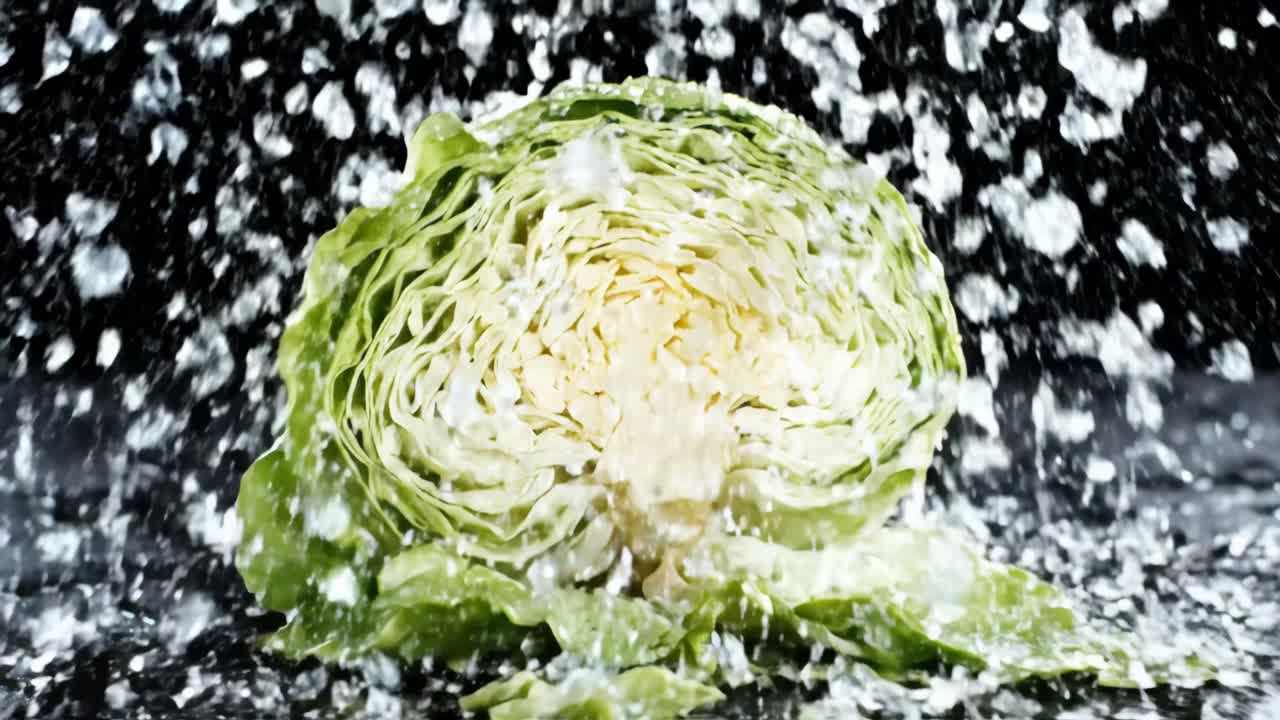Axe cutting cabbage