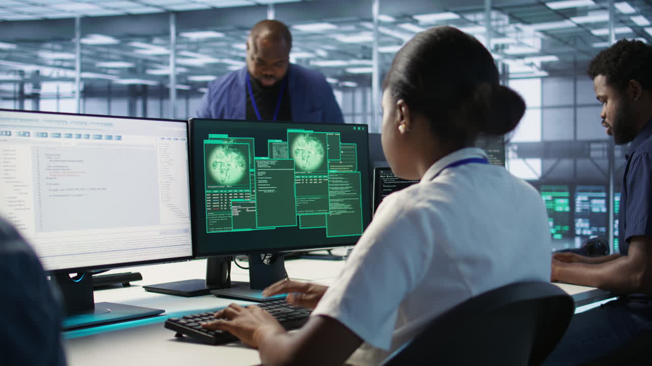 Cybersecurity Team Monitoring Network