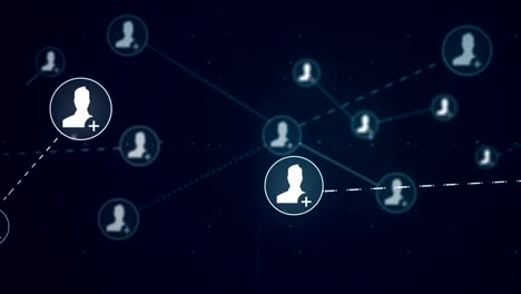 add friends network icon link connection technology loop animation 4k