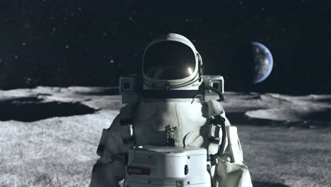 astronaut on the moon