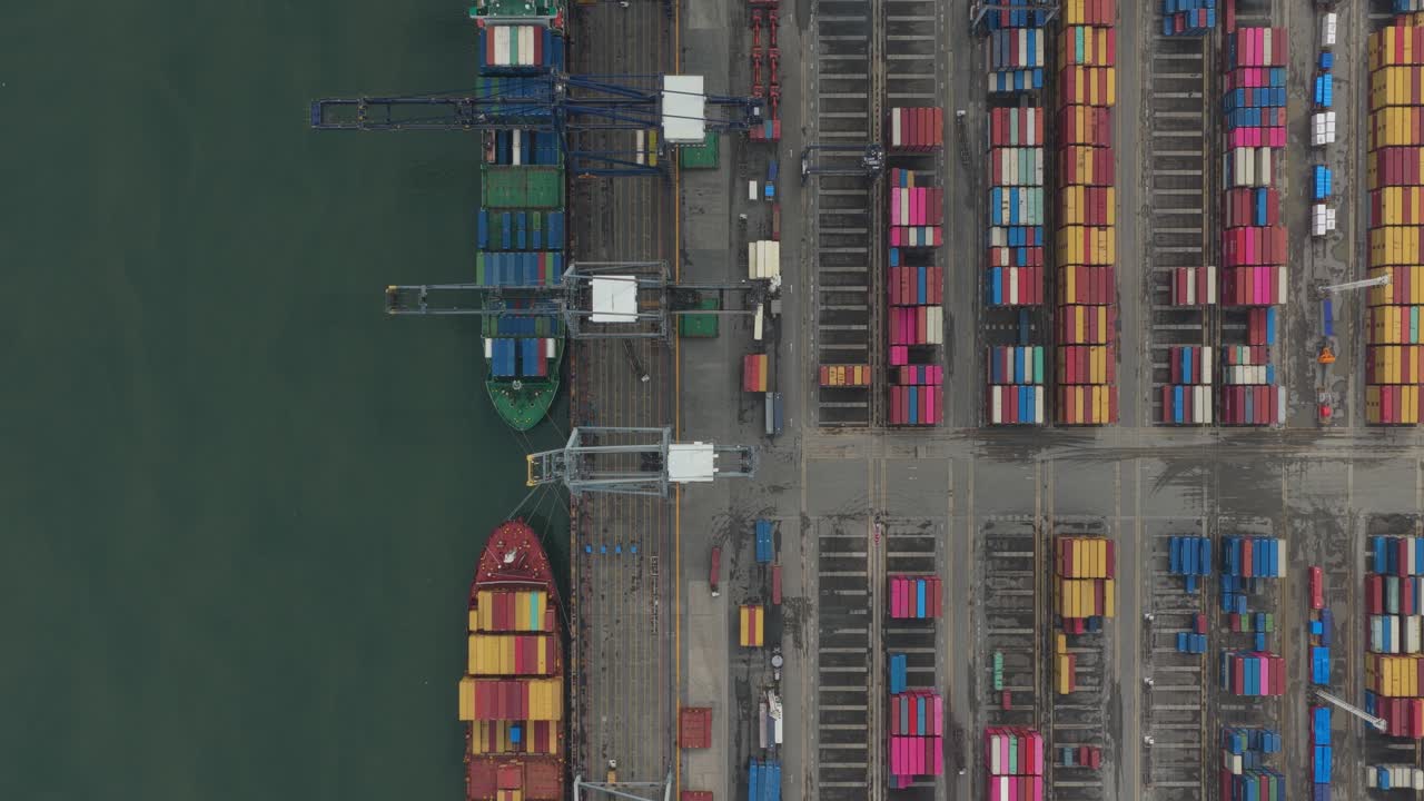 Maritime logistics with container ship in Asian export import business