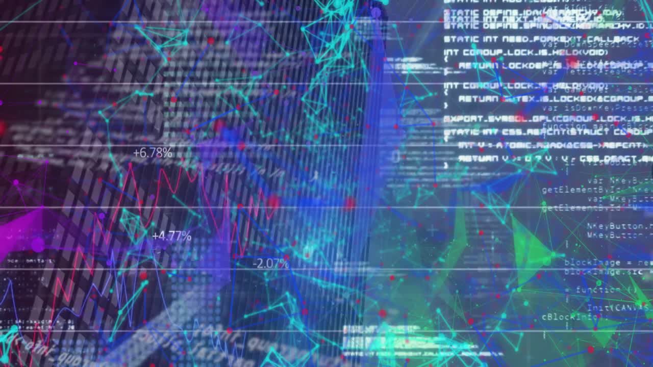 Animation of moving shapes over data processing