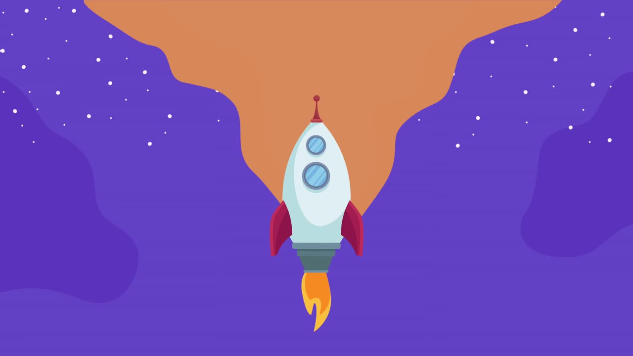 space rocket flying in universe