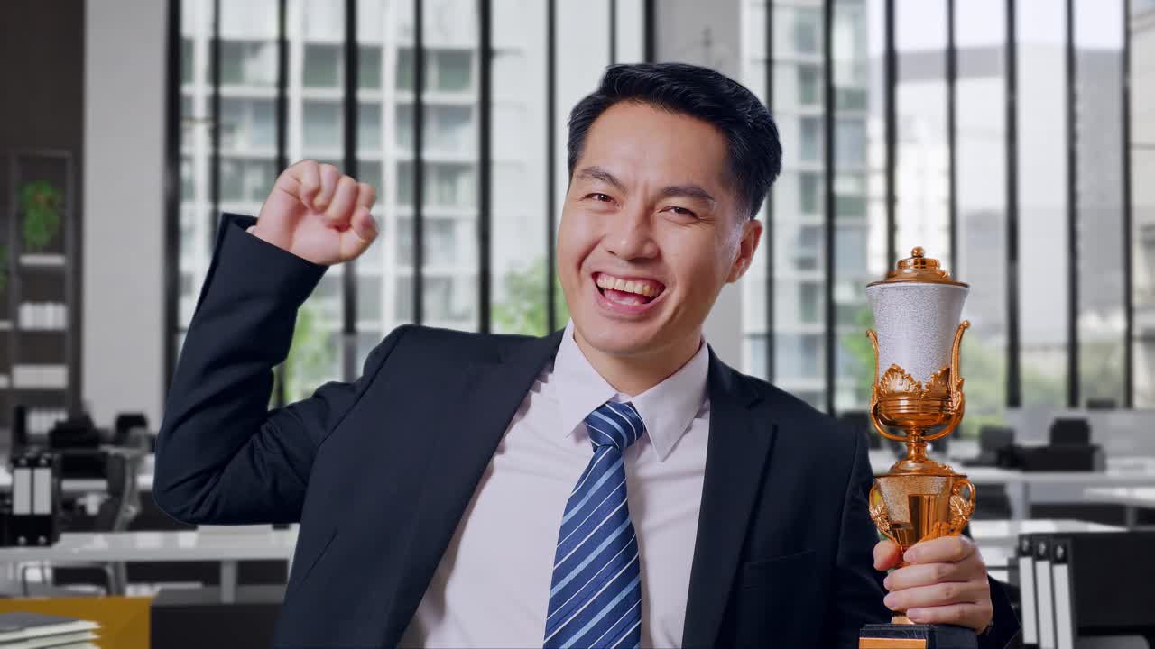 Businessman Celebrating a Win