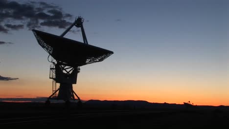 mediumshot of an array at the national radio astronomy observatory in new mexico