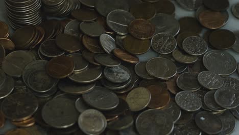 close up shot of a pule of change