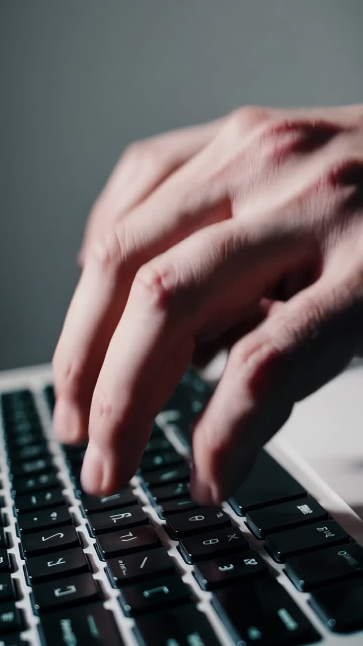 человек печатает на клавиатуре ноутбука