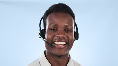 Happy-black-man,-face-and-call-center-in-customer