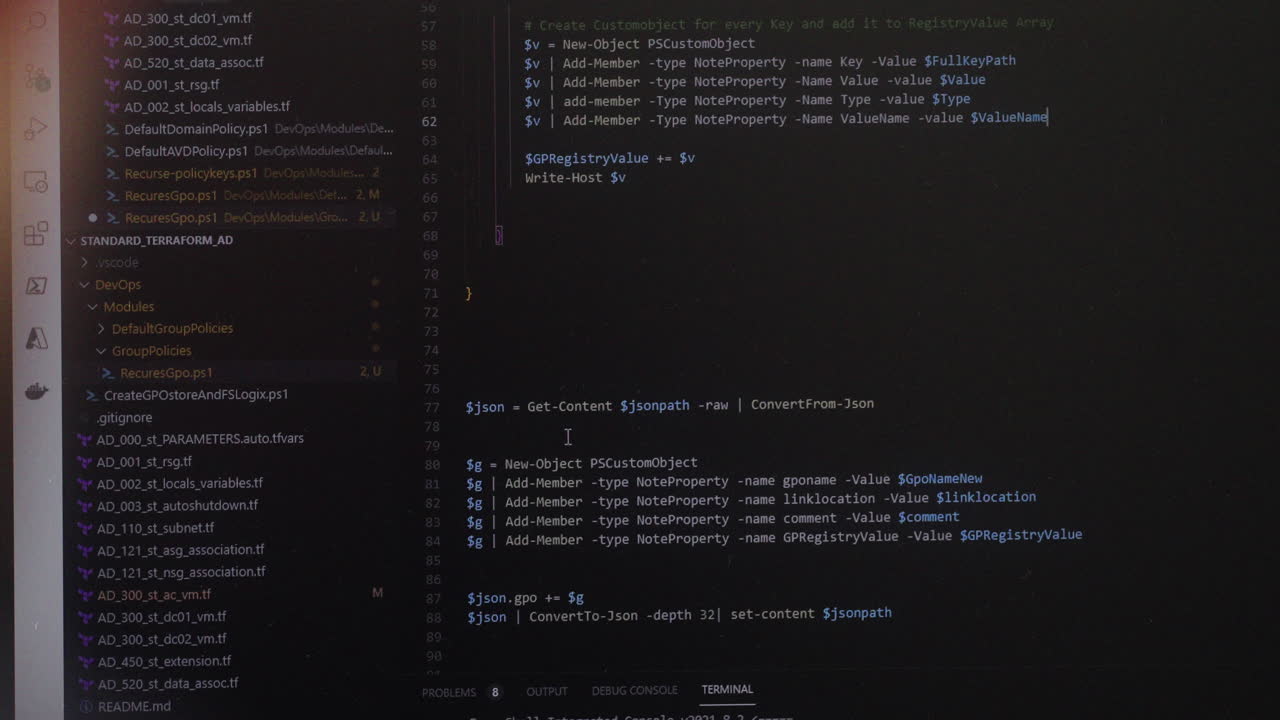 Close-up of a screen with code