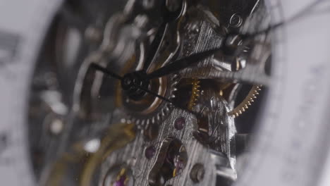 Vintage Pocket Watch Gears, Mechanism, And Hands