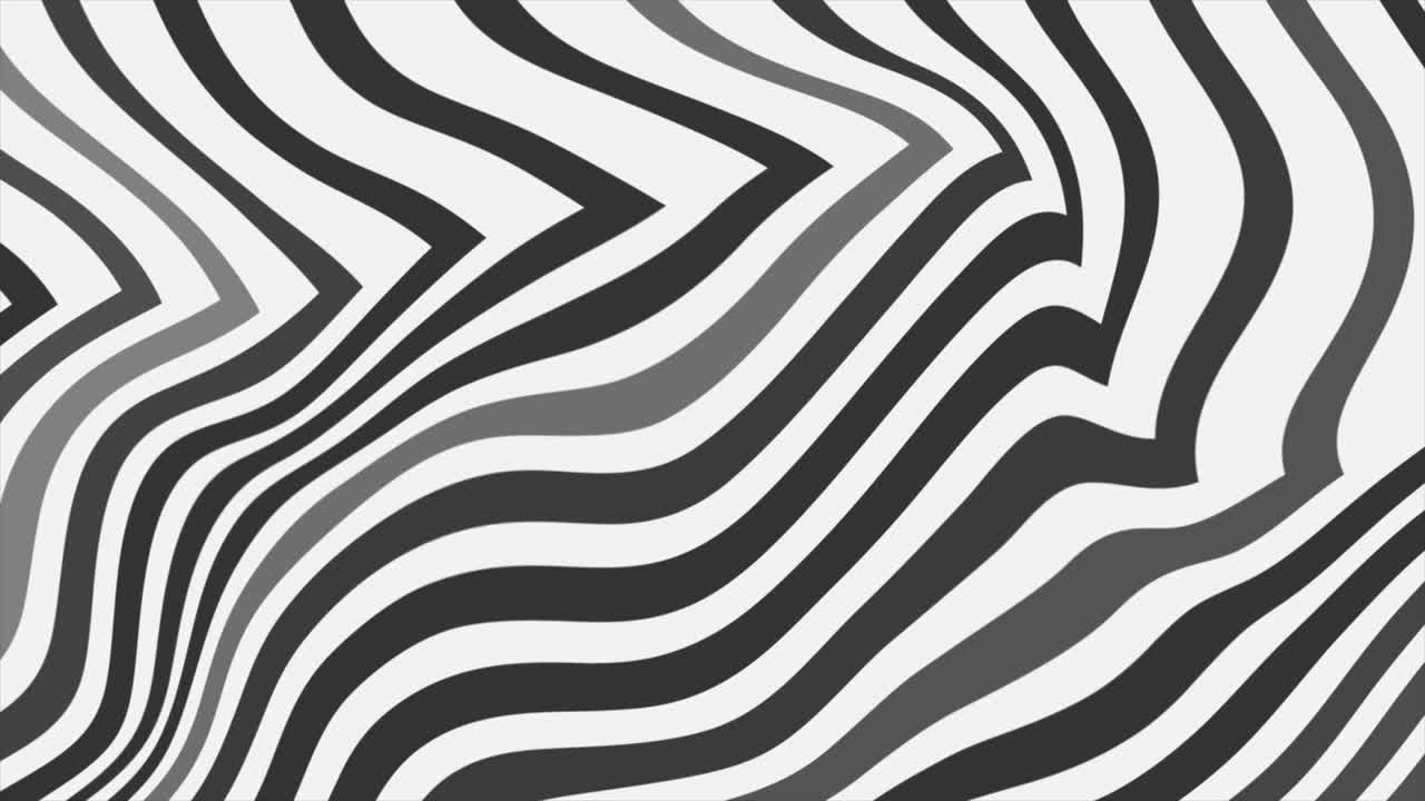 curvas onduladas refractadas negras y blancas fondo de movimiento abstracto