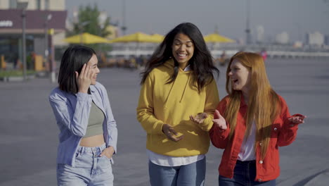 Multi-Ethnic-Female-Friens-Walk-Together-Outdoors