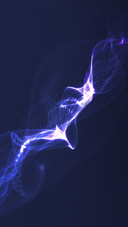 abstract digital wave of glowing blue and purple lines