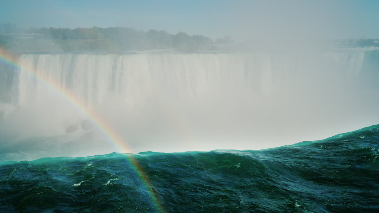 arco iris sobre las cataratas del niágara