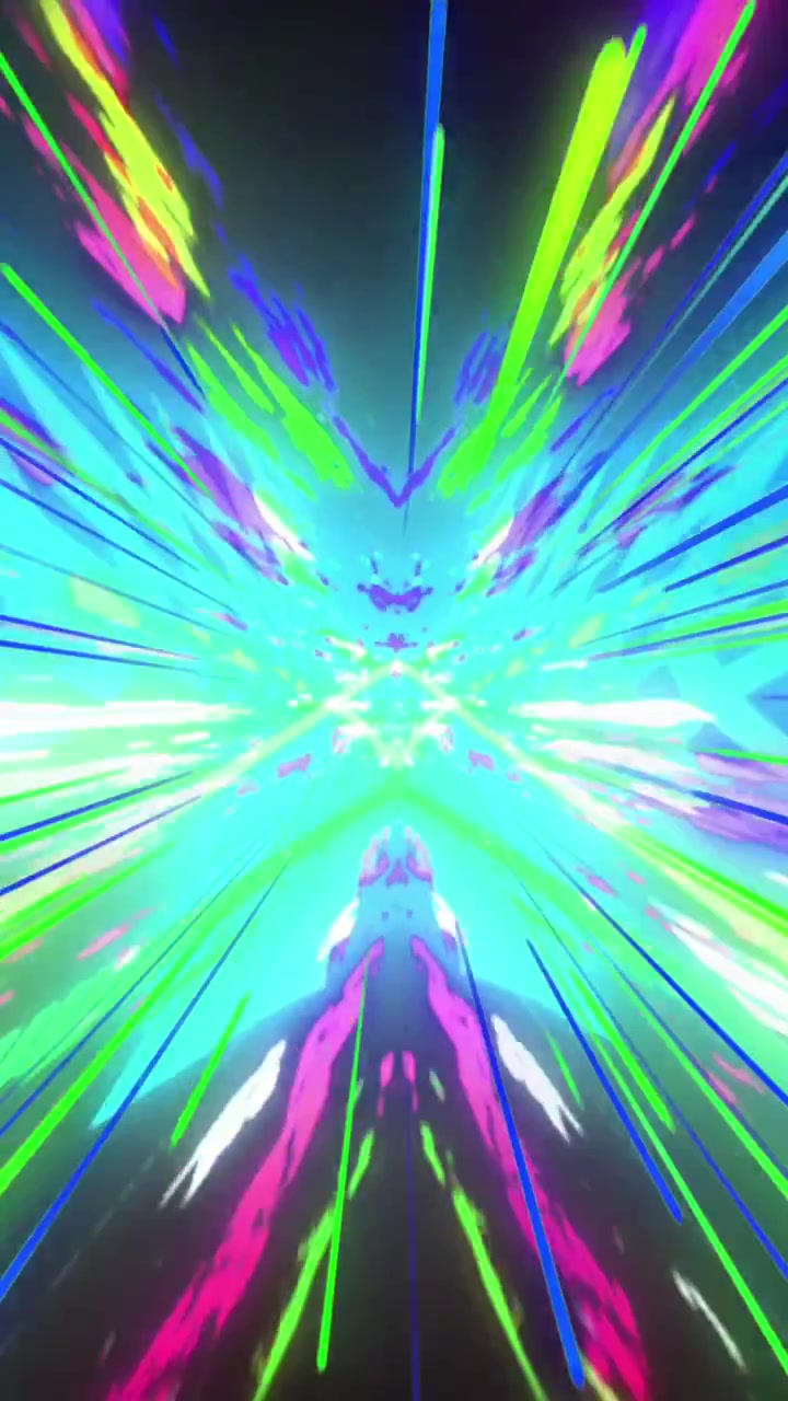 Animation of tunnel of glowing light trails of data transfer