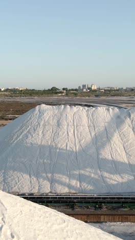 vista aérea de la instalación de producción de sal