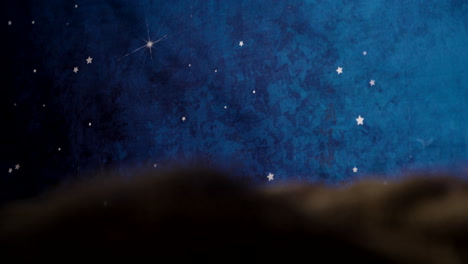 a starry sky backdrop at night time